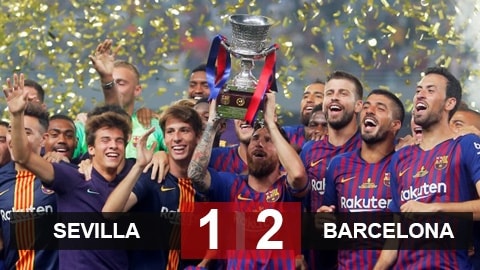 Sevilla 1-2 Barca: Dembele nã đại bác, Barca giành Siêu cúp Tây Ban Nha