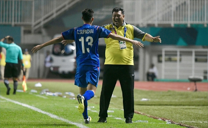 Supachai là cầu thủ Thái Lan duy nhất ghi bàn ở Asiad 2018.