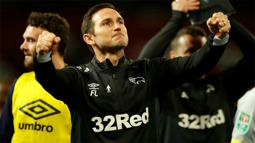 Lampard mới khởi nghiệp HLV ở Derby mùa này, và nhanh chóng gây tiếng vang khi đưa đội Hạng Nhất này vào vòng bốn Cup Liên đoàn. 