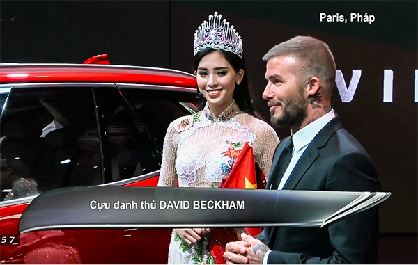 David Beckham thể hiện cảm nghĩ về bộ đôi xe VinFast. 
