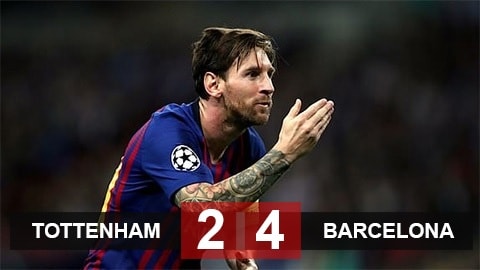 Tottenham 2-4 Barca: Ngày của Messi