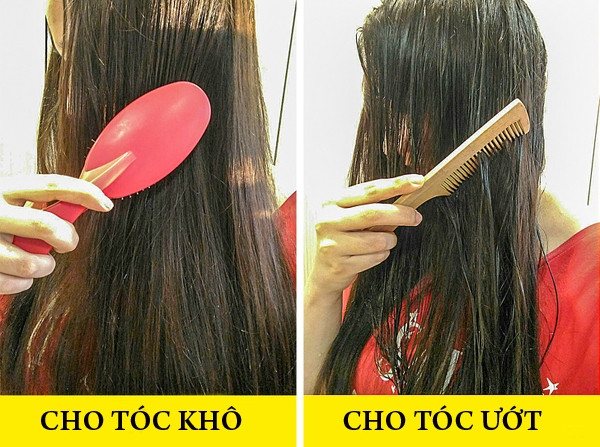Chọn đúng loại lược giúp hạn chế tình trạng tóc gãy rụng. Khi tóc khô, hãy dùng lược lông nhím