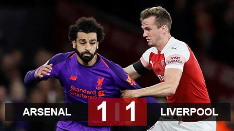 Arsenal 1-1 Liverpool: Đại chiến bất phân thắng bại