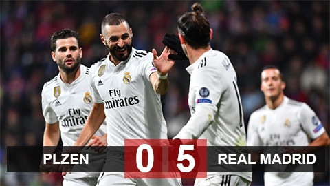 Vitktoria Plzen 0-5 Real Madrid: Kền Kền tiếp đà hồi sinh