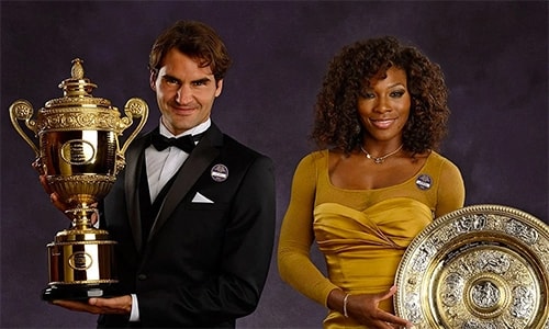Federer giành 20 Grand Slam, còn Serena sở hữu 23 Grand Slam, nhiều nhất trong số các tay vợt đương đại. Ảnh: USA Today.