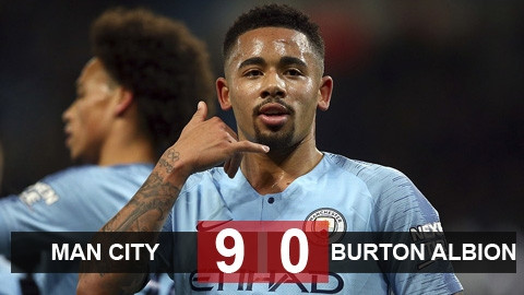 Man City 9-0 Burton Albion: Thêm một màn hủy diệt