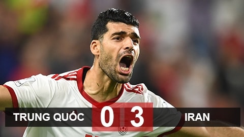 Iran 3-0 Trung Quốc: Thắng đậm, Iran vào bán kết gặp Nhật Bản