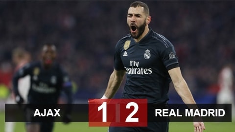 Ajax 1-2 Real: Benzema và Asensio giúp Real giành lợi thế