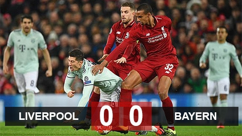 Liverpool 0-0 Bayern: Bất phân thắng bại