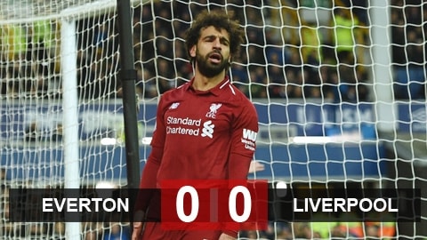 Everton 0-0 Liverpool: The Kop chính thức mất ngôi đầu về tay Man City