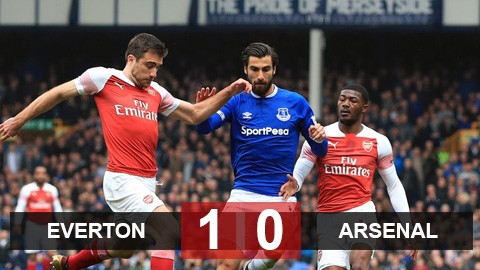 Everton 1-0 Arsenal: Thua bạc nhược, Arsenal lỡ cơ hội vượt mặt Tottenham