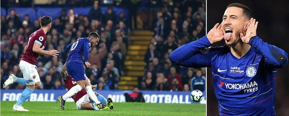 Hazard lóe sáng giúp Chelsea vươn lên hạng 3 - Ảnh 1.