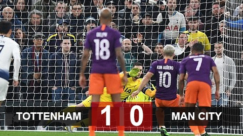 Tottenham 1-0 Man City: Aguero đá hỏng phạt đền, The Citizens nhận trái đắng