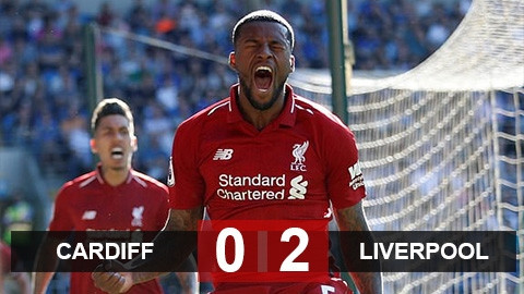 Cardiff 0-2 Liverpool: Lữ đoàn Đỏ đòi lại ngôi đầu