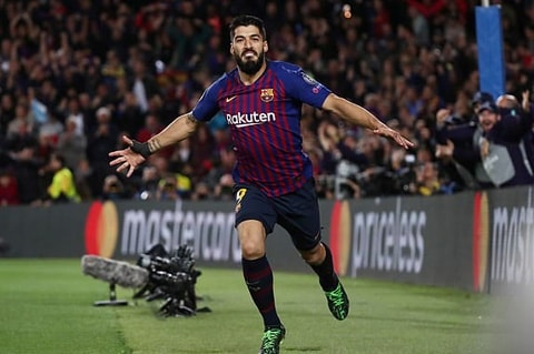 Suarez mở tỷ số bằng pha chạm bóng đẳng cấp