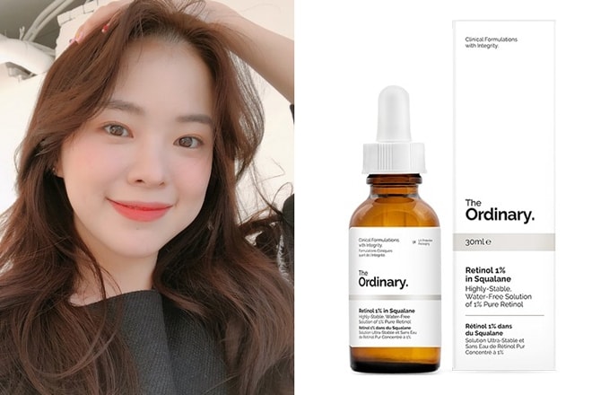 Serum, kem dưỡng chứa retinol Từ sau tuổi 25, bạn nên chú ý đến các sản phẩm chống lão hóa. Chất dẫn xuất từ vitamin A này có tác dụng kích thích sản xuất collagen, củng cố độ đàn hồi cho da và hạn chế nếp nhăn. 