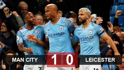 Man City 1-0 Leicester: Kompany lập siêu phẩm, Man City đòi lại ngôi đầu bảng