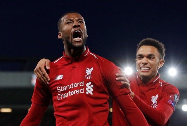 Wijnaldum vào sân ở đầu hiệp hai và ghi liền 2 bàn trong vòng 2 phút