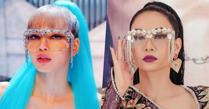 Phụ kiện Thu Minh sử dụng lại có nhiều điểm tương đồng với chiếc kính trong suốt của thành viên Lisa (Black Pink). nằm trong BST Thu - Đông 2019 của hãng Givenchy. 