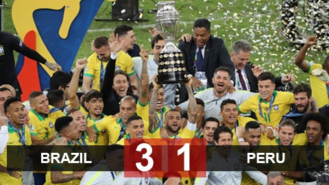 Brazil 3-1 Peru: Jesus ghi bàn và nhận thẻ đỏ, Brazil vô địch Copa America 2019