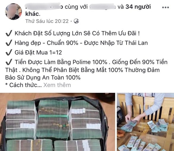 Lừa đảo bán tiền giả trên mạng xã hội, nhiều người sập bẫy vì hám lợi - Ảnh 1.