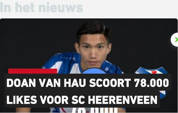 Vừa ký xong hợp đồng, Văn Hậu đã ghi bàn cho SC Heerenveen - Ảnh 1.