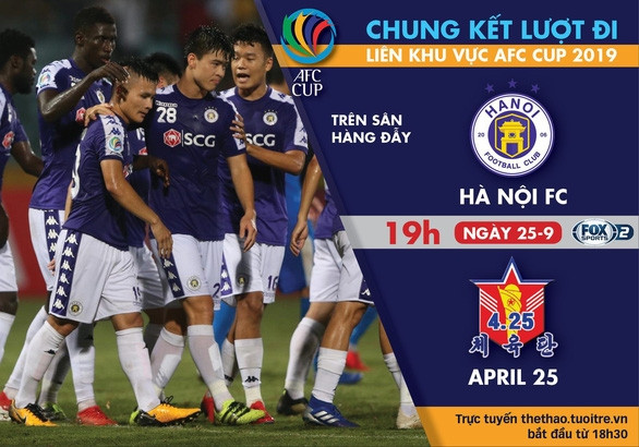 Lịch trực tiếp Hà Nội FC - SC 4.25 ở AFC Cup 2019 - Ảnh 1.