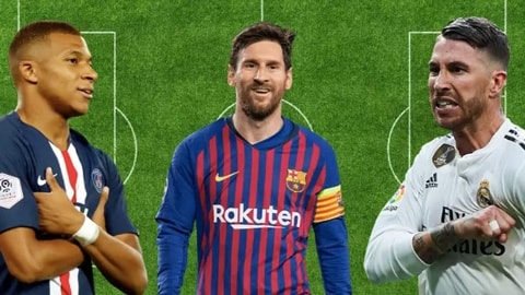 Đội hình xuất sắc nhất thập kỷ: Mbappe + Barca và Real