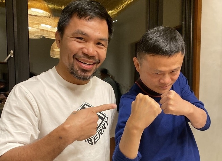 Pacquiao là người bạn thân thiết với tỷ phú Jack Ma. Ảnh: Twitter/Manny Pacquiao.