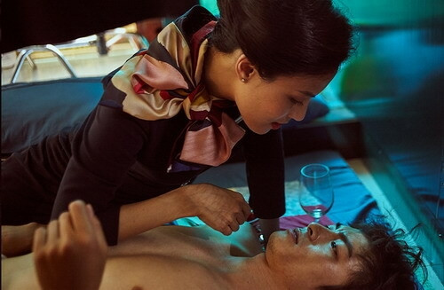 Một cảnh lãng mạn giữa hai diễn viên chính Ngọc Anh và Lãnh Thanh. Ảnh: TIFF.