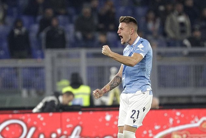 Milinkovic-Savic nâng tỷ số lên 2-1 cho Lazio