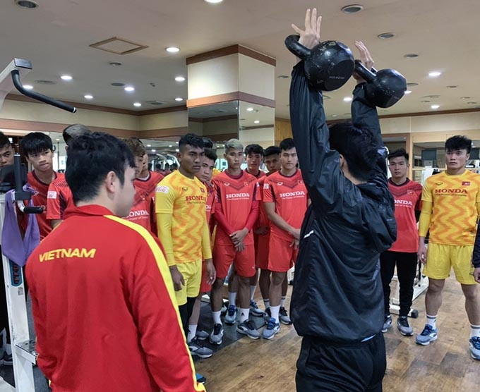 Hình ảnh tập luyện của U23 Việt Nam tại Hàn Quốc