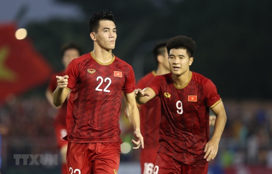 Tiến Linh và Đức Chinh được kỳ vọng tiếp tục tỏa sáng tại giải U23 châu Á 2020. (Ảnh: Hoàng Linh/TTXVN)