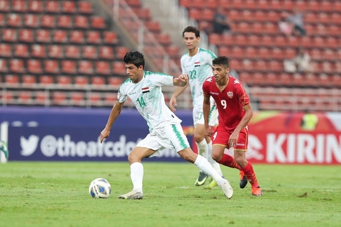 U23 Iraq đã trải qua trận hòa hú vía trước U23 Bahrain