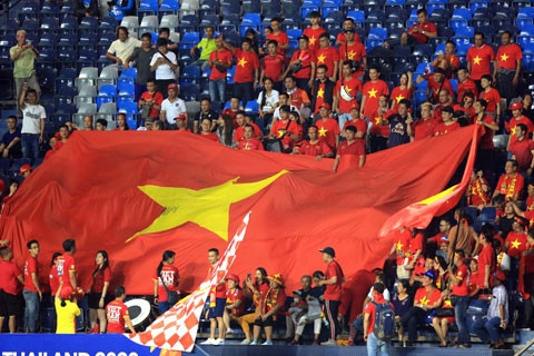 Lực lượng CĐV của Việt Nam luôn áp đảo lực lượng CĐV của các đội khách còn lại tại VCK U23 châu Á 2020Ảnh: Minh Tuấn
