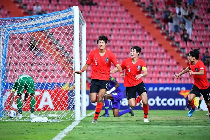 Trung vệ Jeong Tae-wook là người hùng của U23 Hàn Quốc khi ghi bàn ở phút 113