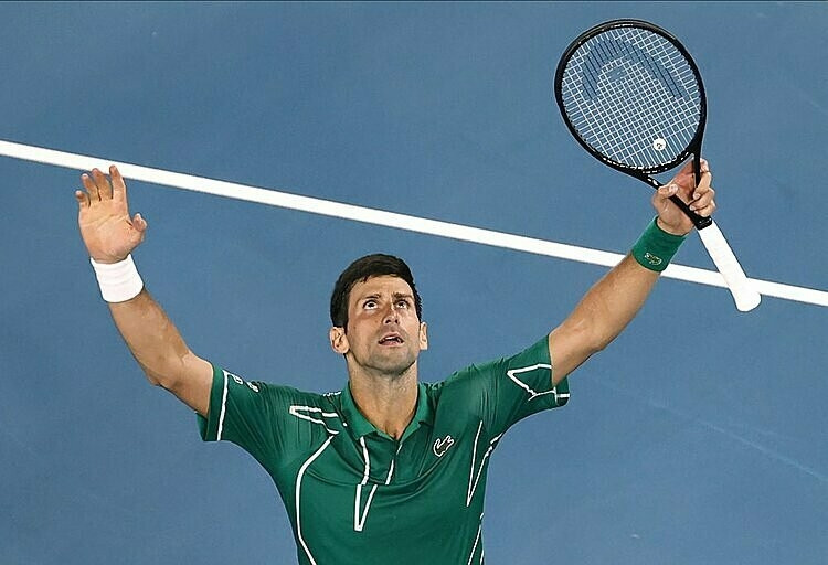 Djokovic toàn thắng tại bán kết và chung kết Australia Mở rộng. Ảnh: AP.
