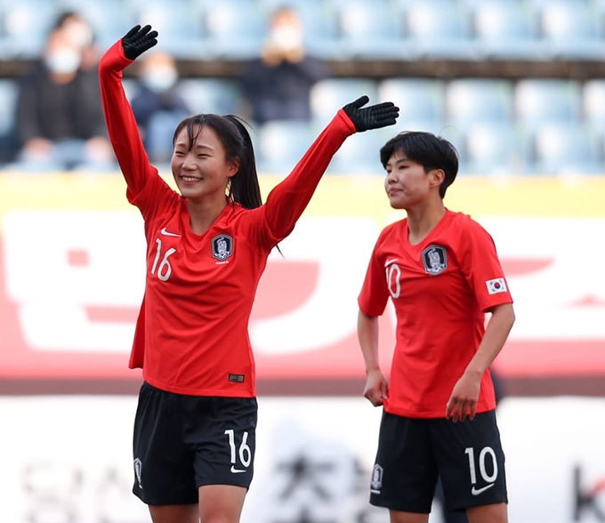 ĐT nữ Hàn Quốc đứng đầu bảng A 
