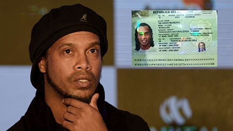 Ronaldinho bị tóm ở Paraguay do dùng hộ chiếu giả