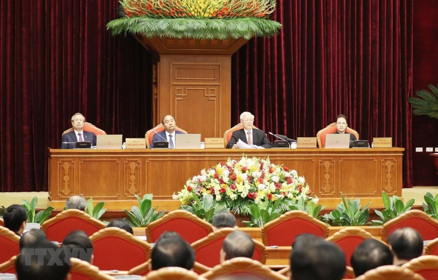 Tổng Bí thư, Chủ tịch nước Nguyễn Phú Trọng phát biểu khai mạc hội nghị. (Ảnh: Trí Dũng/TTXVN)