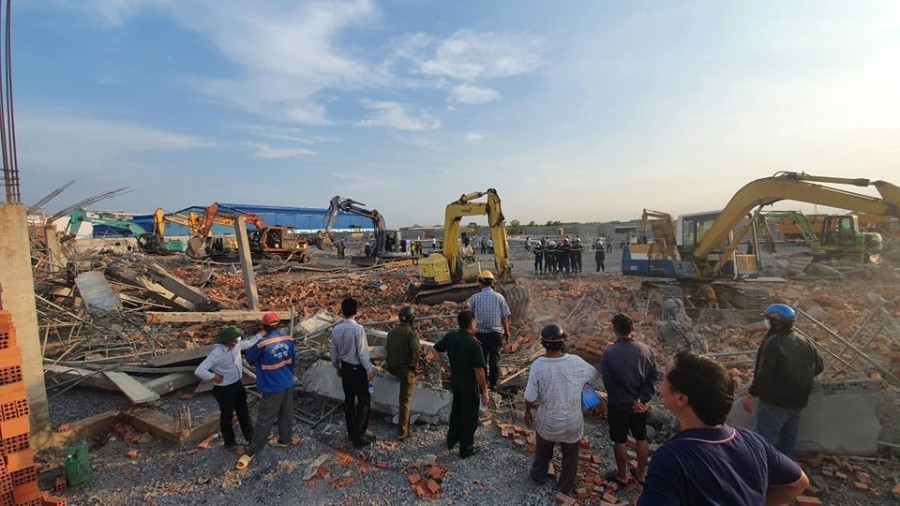 Sập công trình xây dựng ở Đồng Nai, ít nhất 10 người chết