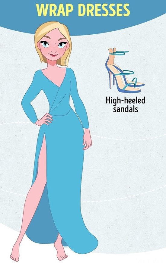 Váy quấn maxiTương tự, đường xẻ khoe chân sẽ thêm phần cuốn hút khi bạn mang sandal cao gót kiêu sa.