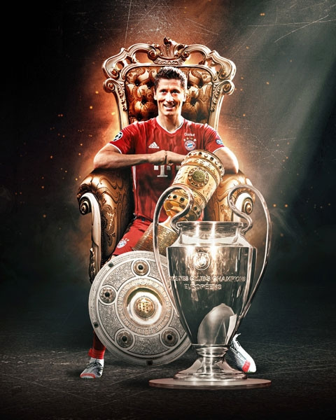 Lewandowski tạo dấu ấn đặc biệt trong cú “ăn ba” của Bayern ở mùa giải vừa qua