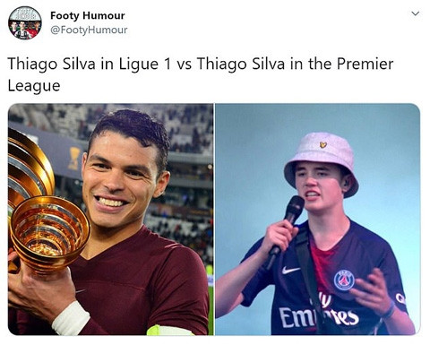 Trung vệ Thiago Silva cũng là mục tiêu bị chỉ trích