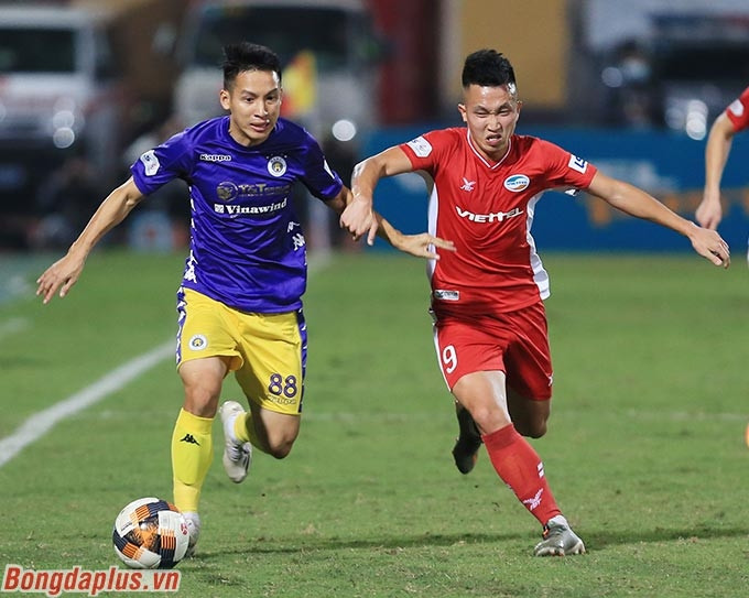 Hà Nội FC thắng một trận đấu nhưng thua cả cuộc chiến trước Viettel - Ảnh: Minh Tuấn 