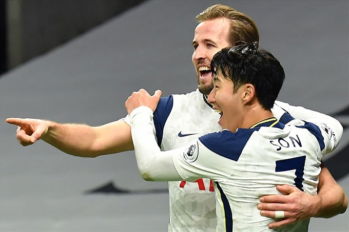 Kane - Son chiếm tới 76% số bàn thắng của Tottenham tại Ngoại hạng Anh mùa này