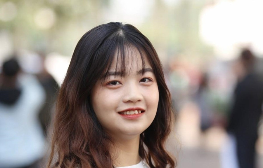 Đảng viên trẻ Phạm Thị Linh, Đại học Xây dựng. (Ảnh: PV)