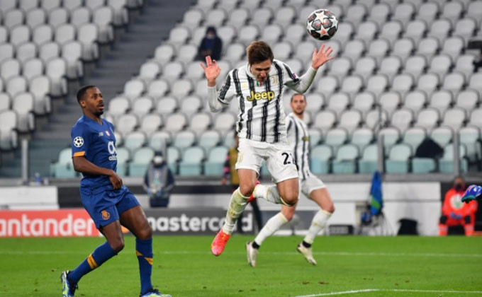 Chiesa lập cú đúp trong trận Juventus vs Porto
