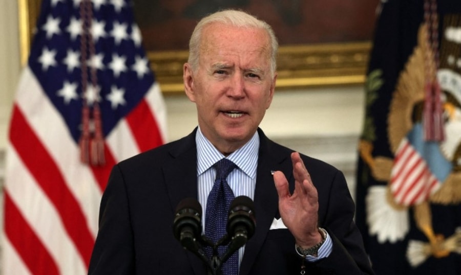 Tổng thống Biden họp báo tại Nhà Trắng hôm 4/5. Ảnh: AFP