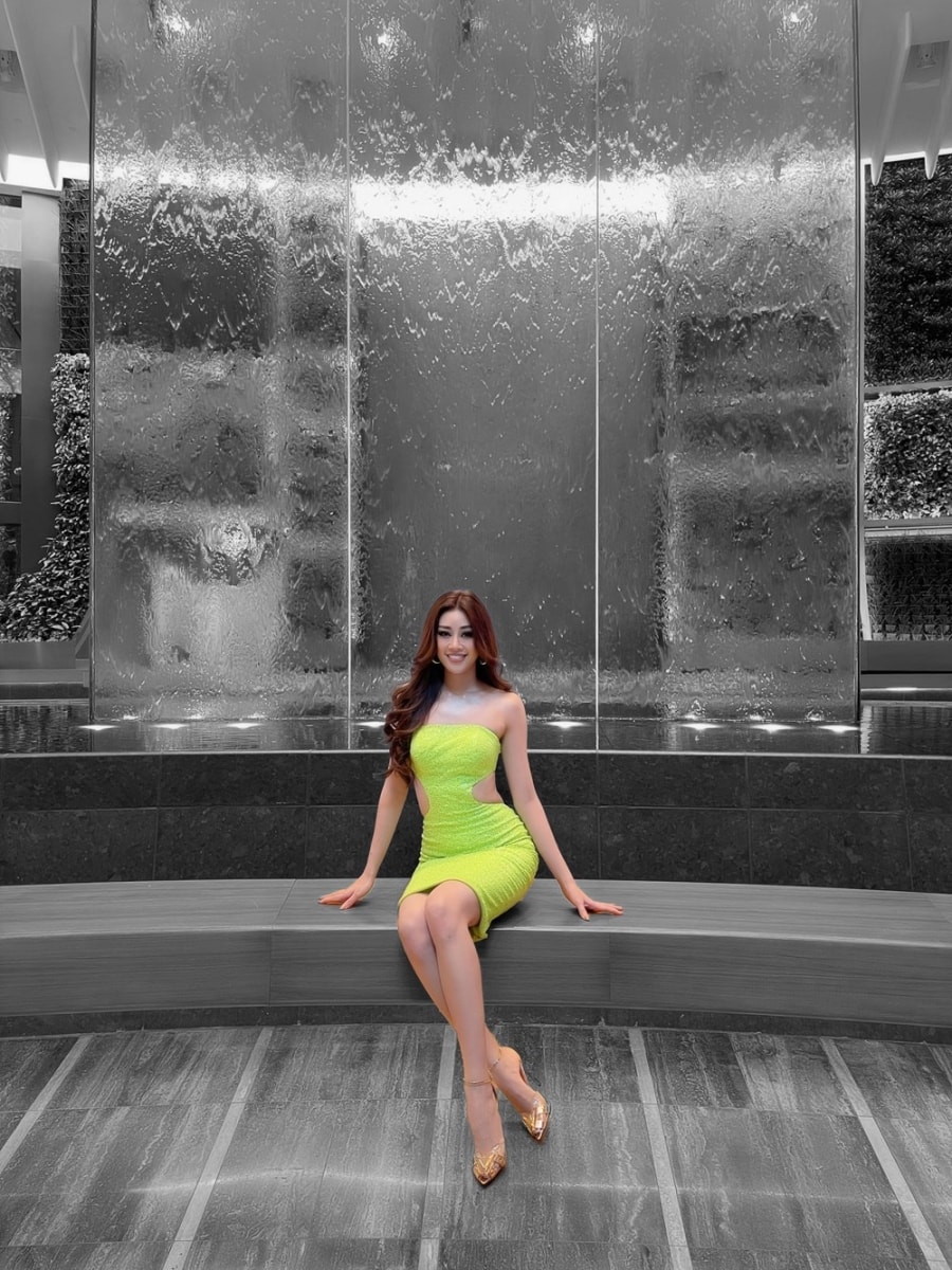 Nhung hinh anh dau tien cua Hoa hau Khanh Van tai Miss Universe hinh anh 1